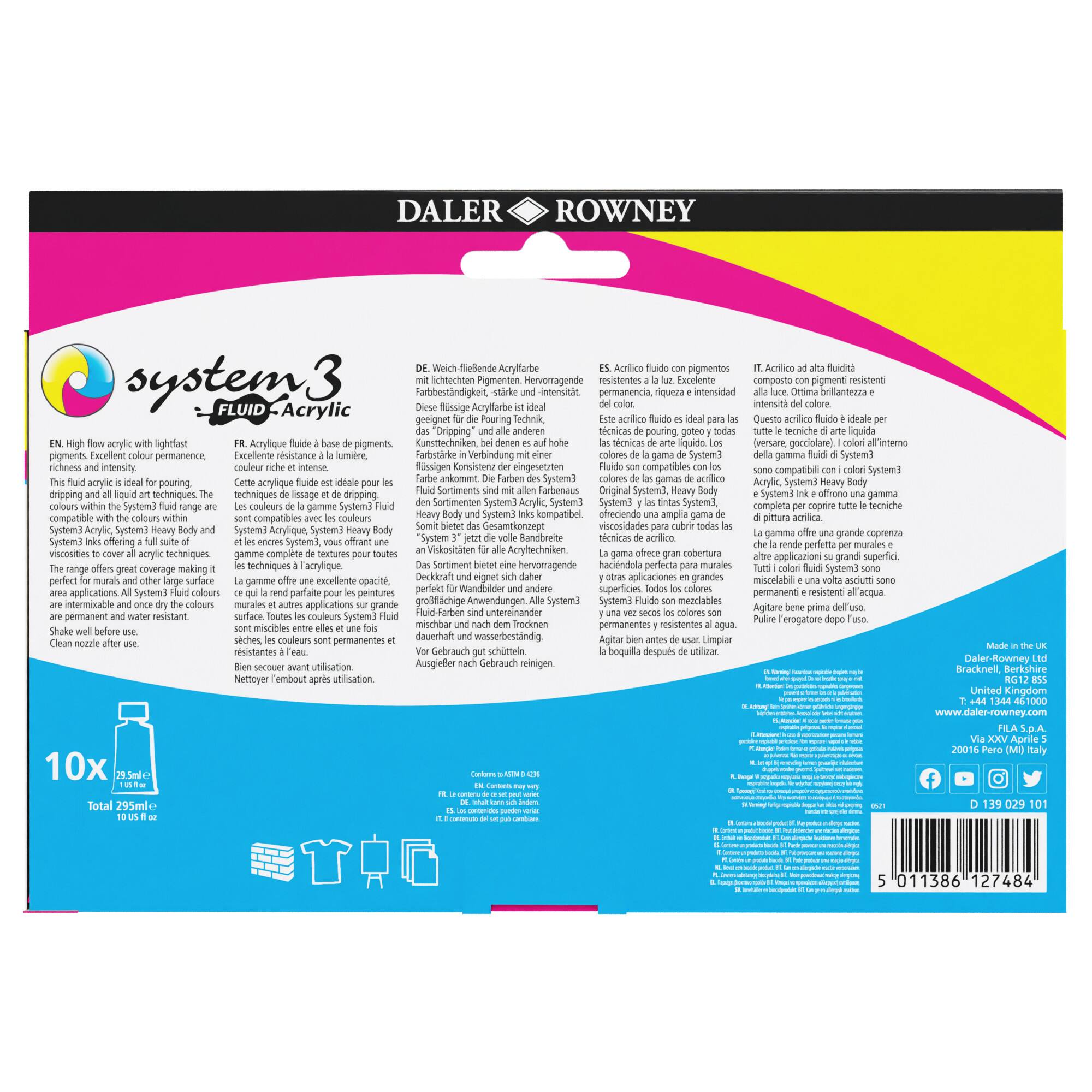 Daler-Rowney® System3 Fluid Acrylic Introduction Set